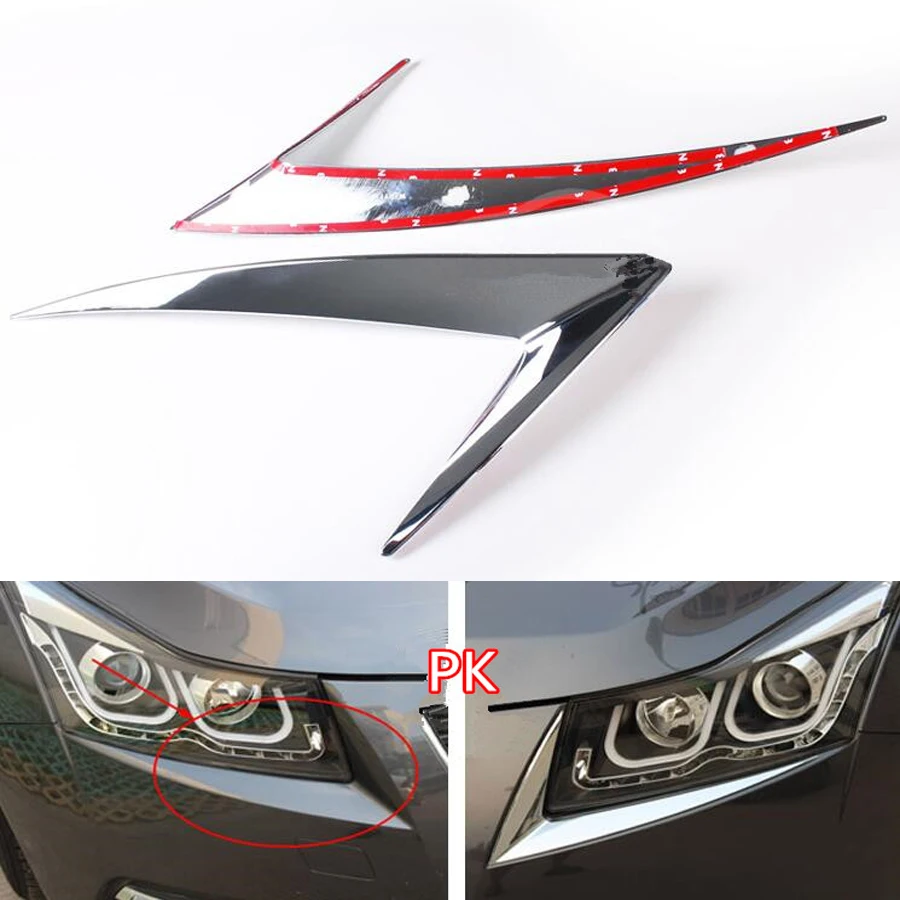 YAQUICKA 2Pcs Auto Car Front Light Lamp Trim Strip Car-covers Sequins Eyebrow Styling For Chevrolet Cruze 2009-2014 Chrome ABS
YAQUICKA 2Pcs Auto Car Front Light Lamp Trim Strip Car-covers Sequins Eyebrow Styling For Chevrolet Cruze 2009-2014 Chrome ABS