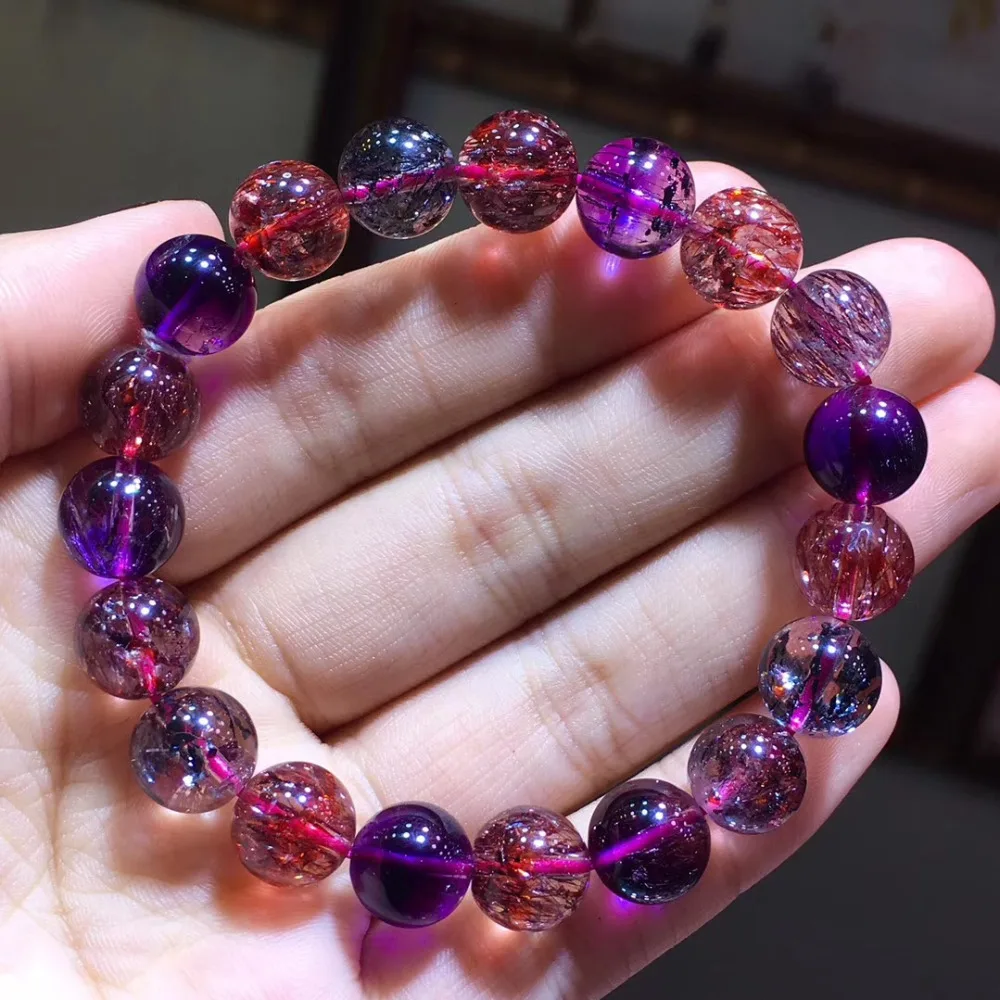 10mm Natural Red Lepidocrocite Quartz Bracelet Super Seven Stone Rutilated Quartz Round Beads Stretch Crystal AAAAA Certificate
10mm Natural Red Lepidocrocite Quartz Bracelet Super Seven Stone Rutilated Quartz Round Beads Stretch Crystal AAAAA Certificate