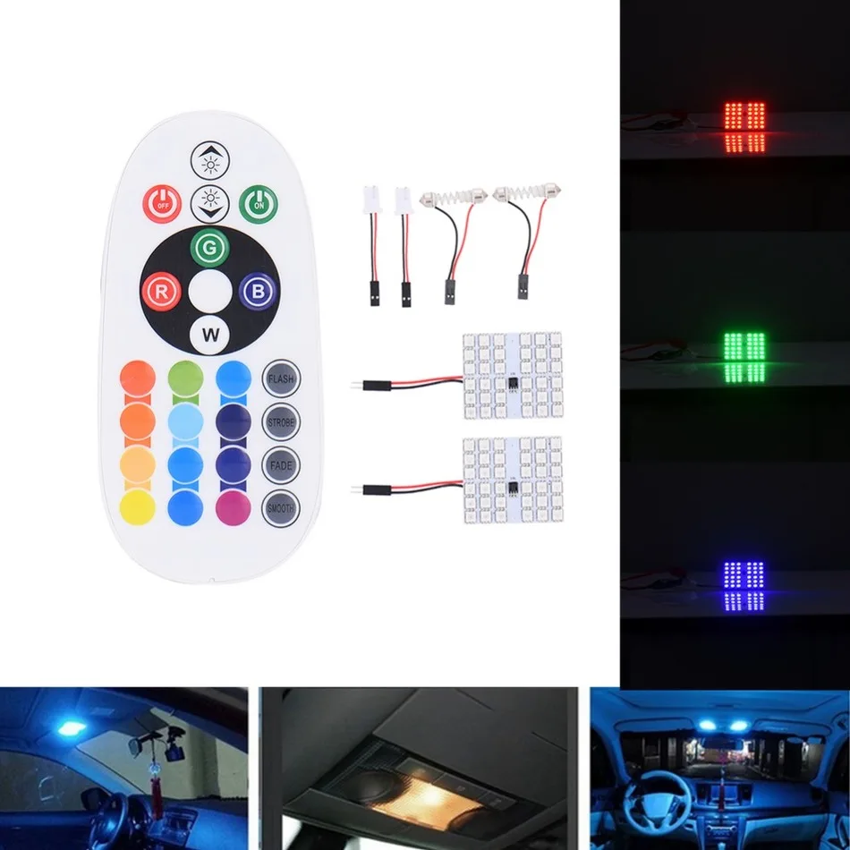 5050 36SMD 16 color RGB Car Interior car styling Light Compartment Light Roof Light Decorative Lights With Wireless Remote 
5050 36SMD 16 color RGB Car Interior car styling Light Compartment Light Roof Light Decorative Lights With Wireless Remote