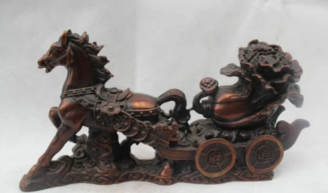 7"Chinese Bronze Zodiac Year Horse Pull cabbage Lucky Golden Toad Wealth Statue
7"Chinese Bronze Zodiac Year Horse Pull cabbage Lucky Golden Toad Wealth Statue