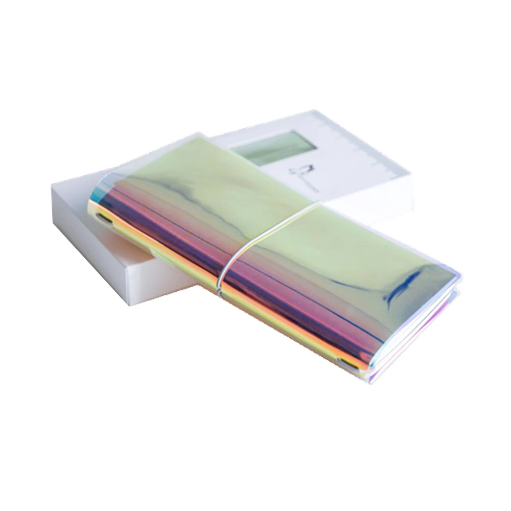 rainbow cover bind notebook traveler journals planner_