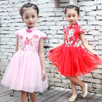 Children Cheongsam qipao chinese dress robe cute kids 3d flower embroidery lace splicing vintage classic mini dress summer YY270
Children Cheongsam qipao chinese dress robe cute kids 3d flower embroidery lace splicing vintage classic mini dress summer YY270