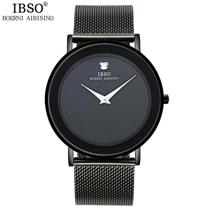 IBSO Men's Quartz Watches 6MM Ultra-thin Dial Mesh Stainless Steel Strap Watch Men Simple Black Wristwatch Relogio Masculino
IBSO Men's Quartz Watches 6MM Ultra-thin Dial Mesh Stainless Steel Strap Watch Men Simple Black Wristwatch Relogio Masculino