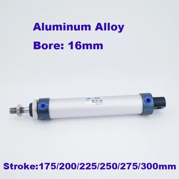 

High quality double acting air actuator aluminum alloy MAL bore 16mm stroke 175/200/225/250/275/300mm small pneumatic cylinder