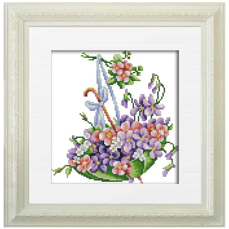 Flowers and umbrellas counted Cross Stitch 11CT 14CT Cross Stitch Set Wholesale DIY Cross-stitch Kit Embroidery Needlework
Flowers and umbrellas counted Cross Stitch 11CT 14CT Cross Stitch Set Wholesale DIY Cross-stitch Kit Embroidery Needlework