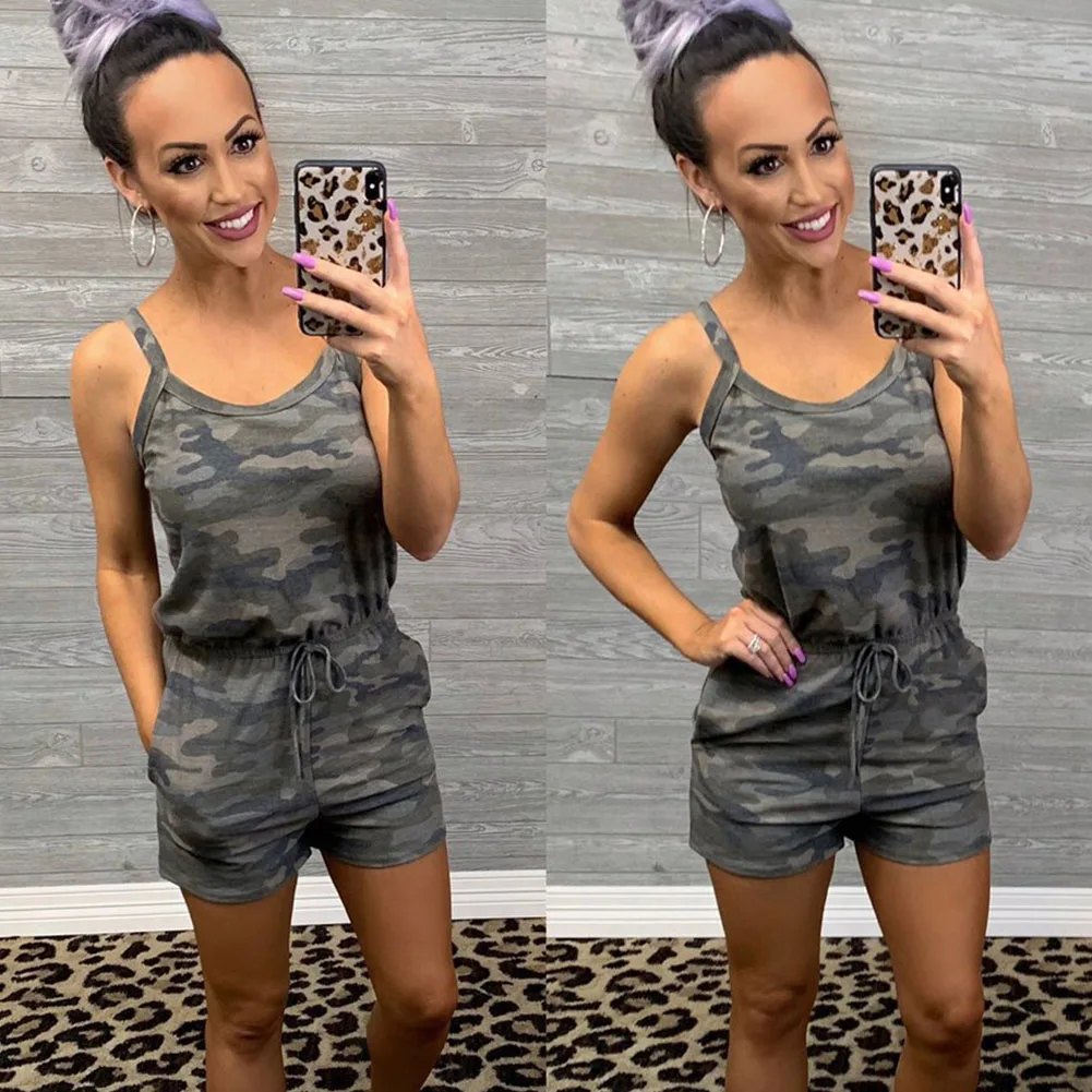 Women Casual Camouflage Playsuit Jumpsuit Summer Fashion Stripe Sleeveless High Waist Playsuit Holiday Party Clubwear
Women Casual Camouflage Playsuit Jumpsuit Summer Fashion Stripe Sleeveless High Waist Playsuit Holiday Party Clubwear