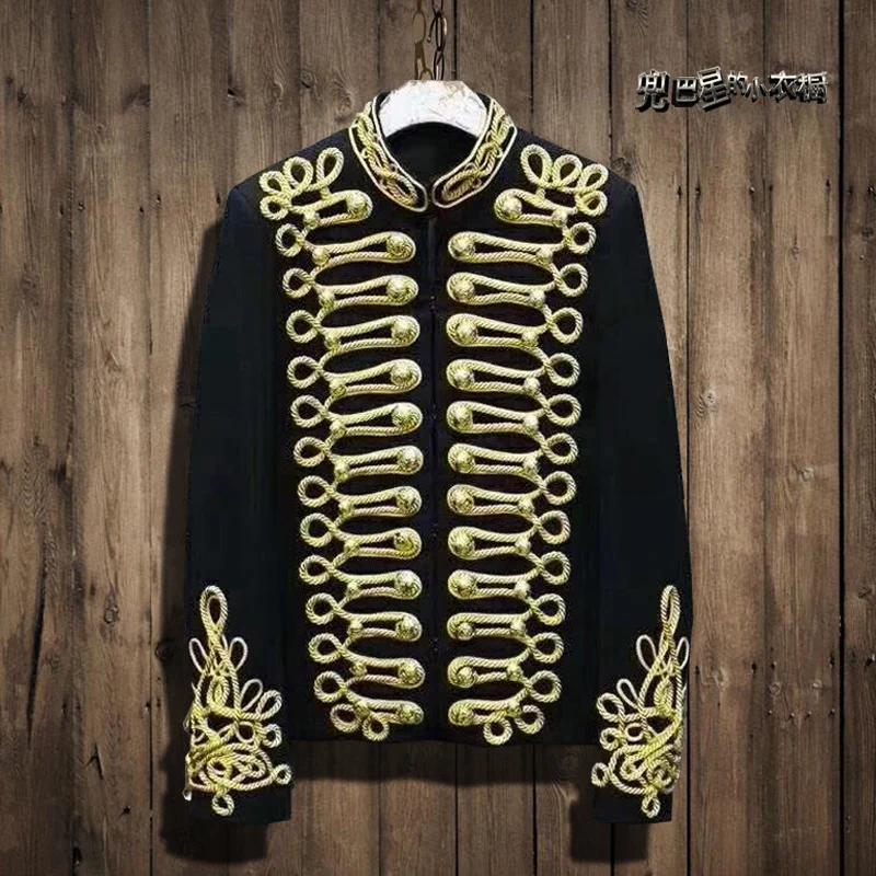 2019 New trend metal buttons decorated palace style hand-sewn collar suit jacket M-4XL!Large size stage costume
2019 New trend metal buttons decorated palace style hand-sewn collar suit jacket M-4XL!Large size stage costume