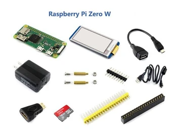 Raspberry Pi Zero W Starter Kit with Micro SD Card+Power Adapter+2.13inch e-Paper HAT+Basic Components
Raspberry Pi Zero W Starter Kit with Micro SD Card+Power Adapter+2.13inch e-Paper HAT+Basic Components