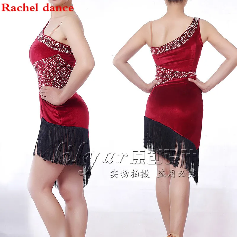 Tassel Latin Dance Dress Women Top Shoulder Style Salsa Tango Rumba Flamengo Ballroom Stripe Latin Dance Competition Costumes
Tassel Latin Dance Dress Women Top Shoulder Style Salsa Tango Rumba Flamengo Ballroom Stripe Latin Dance Competition Costumes