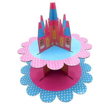 Castle Design 2 Tier Cupcake Holder Birthday Party Baby Shower Wedding Paperboard Girls Favors Flower Shaped Cake Stand 1Set/lot
Castle Design 2 Tier Cupcake Holder Birthday Party Baby Shower Wedding Paperboard Girls Favors Flower Shaped Cake Stand 1Set/lot