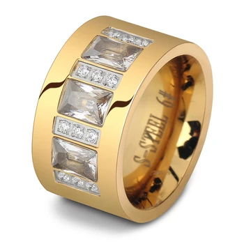 Fashion Women Crystal Rings Wholesale Yellow Gold Color Stainless Steel Wedding Rings For Women Party Jewelry NIBA Jewelry
Fashion Women Crystal Rings Wholesale Yellow Gold Color Stainless Steel Wedding Rings For Women Party Jewelry NIBA Jewelry