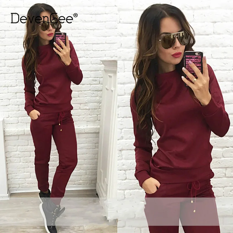 DevenGee Spring Autumn Tracksuits For Women Two Piece Set Sweatshirt Top and Pants New 2018 Female Sporting 2 Piece Suit Set
DevenGee Spring Autumn Tracksuits For Women Two Piece Set Sweatshirt Top and Pants New 2018 Female Sporting 2 Piece Suit Set