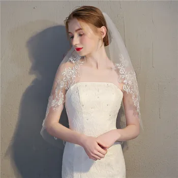 2019 Lace Edge Simple Design Bridal Veil New Arrival 2 Layers Elbow Length Wedding Veils With Comb
2019 Lace Edge Simple Design Bridal Veil New Arrival 2 Layers Elbow Length Wedding Veils With Comb