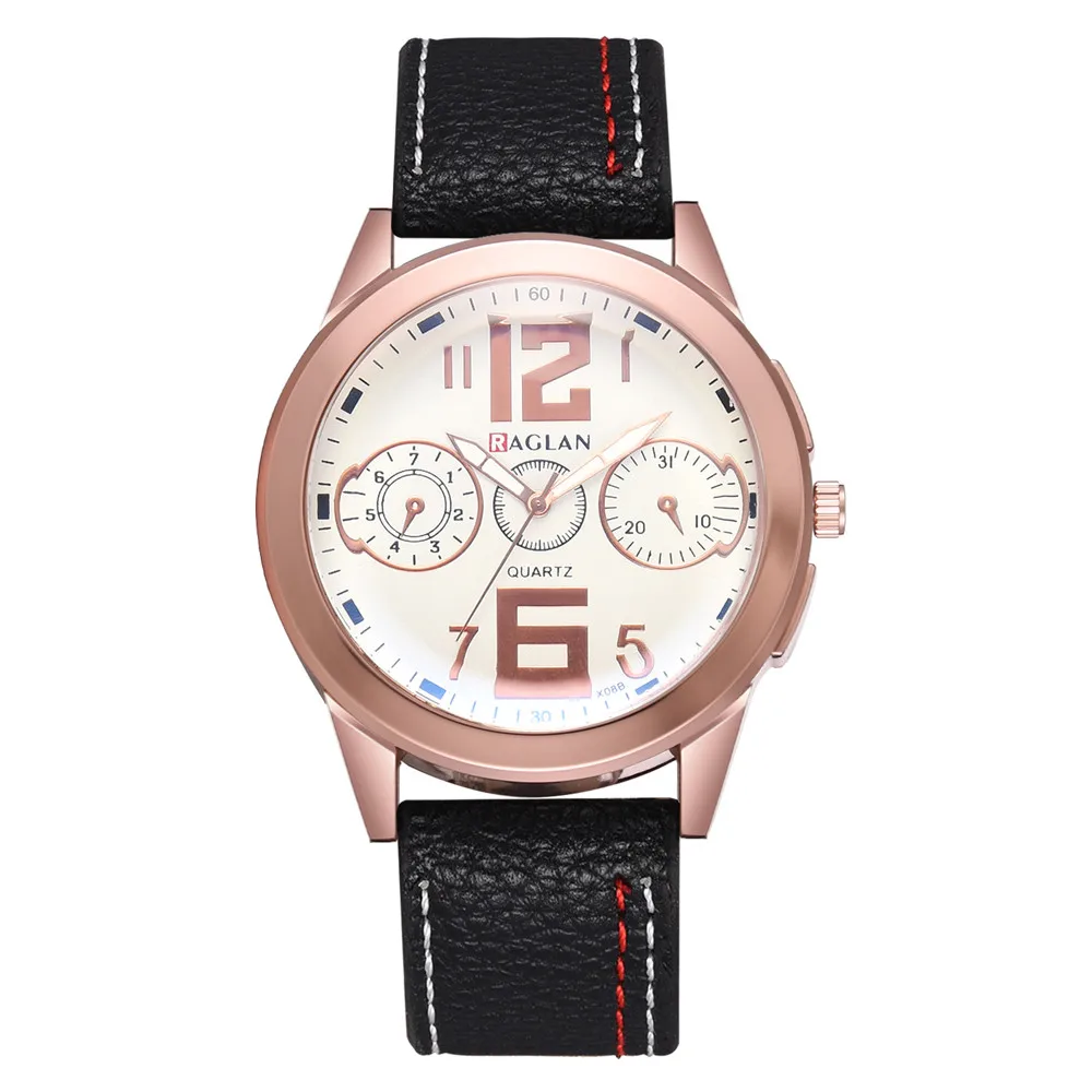 Mens Watches Top Brand Luxury Fashion Men Quartz Watch High Quality Leather Clock Blu Ray Glass Wristwatch reloj hombre #03 |