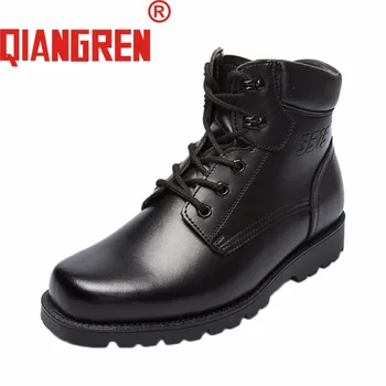 QIANGREN Military Brand Mens Genuine Leather Wool Rubber Black Winter Snow Boots Outdoors Army Safety Warm Shoes Botas Militares
QIANGREN Military Brand Mens Genuine Leather Wool Rubber Black Winter Snow Boots Outdoors Army Safety Warm Shoes Botas Militares