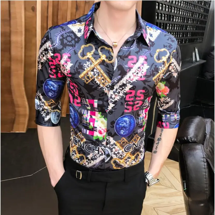 2019 Fashion men's summer slim fit Printed casual short sleeve shirts/Male High quality lapel Business leisure shirts S-XXXL
2019 Fashion men's summer slim fit Printed casual short sleeve shirts/Male High quality lapel Business leisure shirts S-XXXL