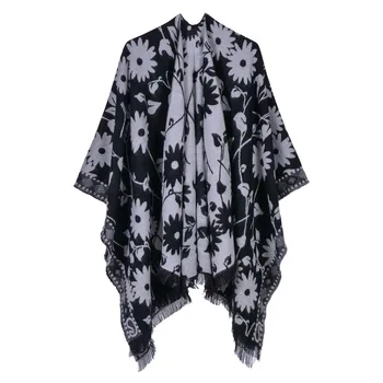 2019 New Women's Outwear Cashmere Poncho Winter Scarf Women's Floral Long Ponchos Capes Female Fashion Scarves Vintage Blanket
2019 New Women's Outwear Cashmere Poncho Winter Scarf Women's Floral Long Ponchos Capes Female Fashion Scarves Vintage Blanket