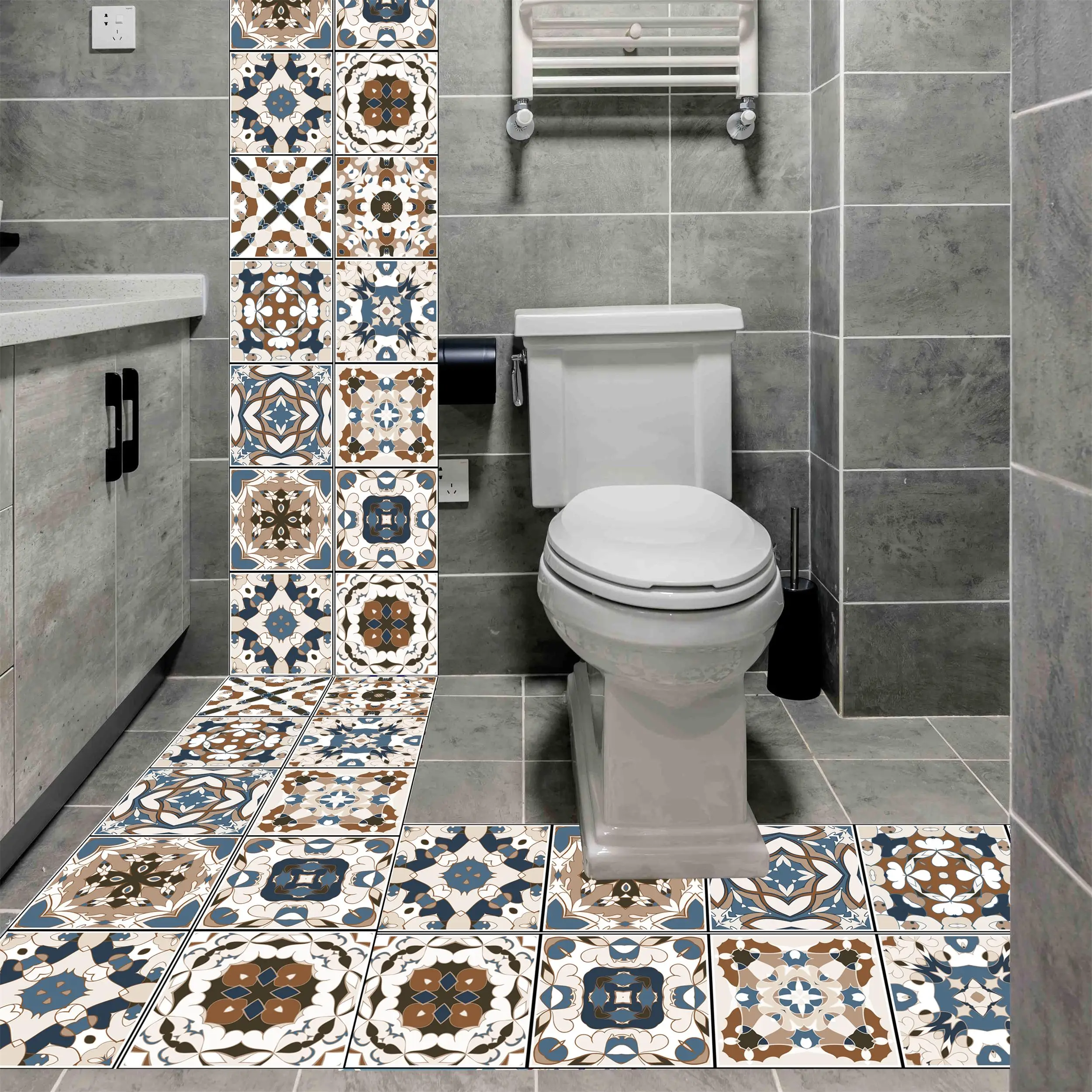 3D Moroccan Style Creative Pattern Tiles Wall Sticker Kids Room Home Room Bathroom Waist Line Poster Waterproof PVC Wall Decor
3D Moroccan Style Creative Pattern Tiles Wall Sticker Kids Room Home Room Bathroom Waist Line Poster Waterproof PVC Wall Decor