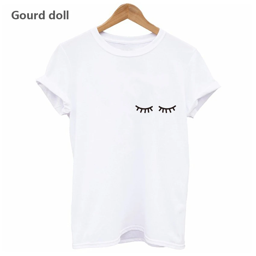 NEW Harajuku eyebrow printing T-shirts for women female short O-Neck fashion tops kawaii black/white women tops tumblr plus size
NEW Harajuku eyebrow printing T-shirts for women female short O-Neck fashion tops kawaii black/white women tops tumblr plus size