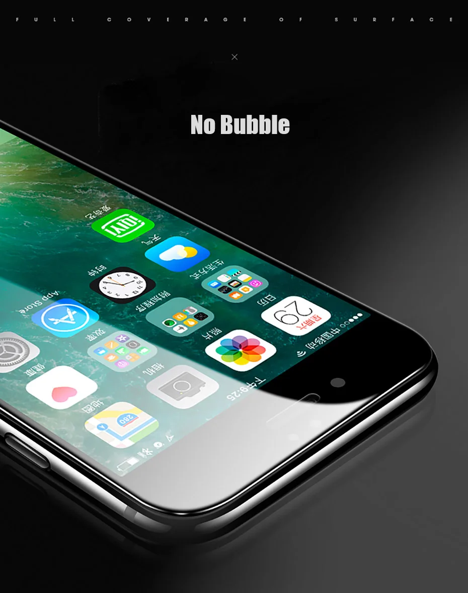 MOUSEMI 9H Ultra-Thin Tempered Glass For iPhone 8 7 6 6s Plus 6D Full Cover Screen Protector Protective Film For iPhone X 7 8 6s (3)
