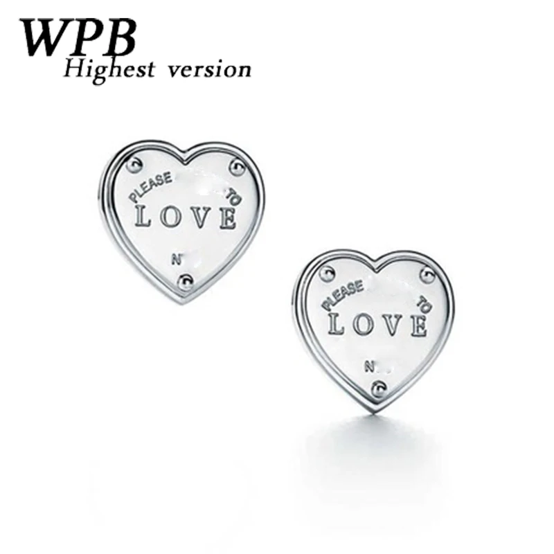 Brand new high quality fashion charm Original logo100% 925 sterling silver heart-shaped earrings free post home
Brand new high quality fashion charm Original logo100% 925 sterling silver heart-shaped earrings free post home