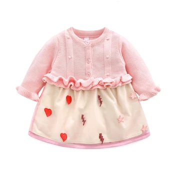 Baby Girls Age 0-24M Cute Girl Clothing Pink Knitted love embroidered Yarn Cotton Pink Long Sleeved Spring and Autumn Dress
Baby Girls Age 0-24M Cute Girl Clothing Pink Knitted love embroidered Yarn Cotton Pink Long Sleeved Spring and Autumn Dress