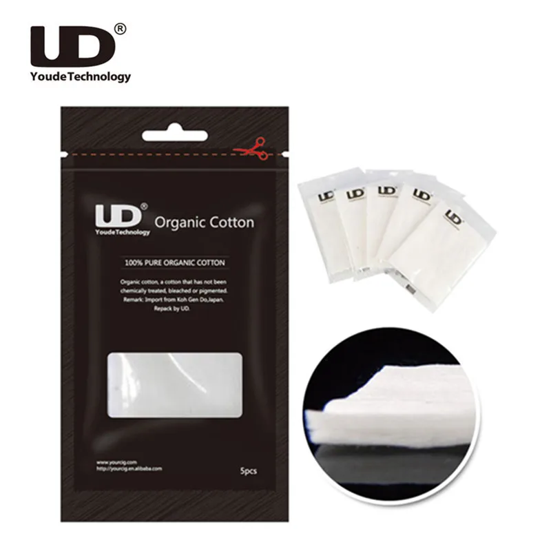 

Original UD Koh Gen Do Organic Cotton Electronic Cigarette Accessories 100% Japanese Pure Organic Cotton for Accessories 5pcs