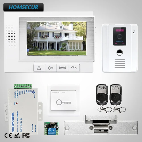 HOMSECUR 7" Wired Hands-free Video Door Entry Security Intercom+White Camera TC011-W + TM702-W
HOMSECUR 7" Wired Hands-free Video Door Entry Security Intercom+White Camera TC011-W + TM702-W