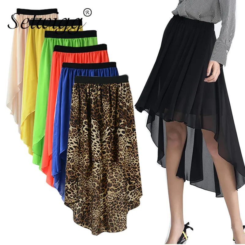 Summer Chiffon Skirts Womens Fashion Asymmetrical Long Skirt Elastic Waist Solid High Low Calf Long Chiffon Skirt Purple Pink
Summer Chiffon Skirts Womens Fashion Asymmetrical Long Skirt Elastic Waist Solid High Low Calf Long Chiffon Skirt Purple Pink