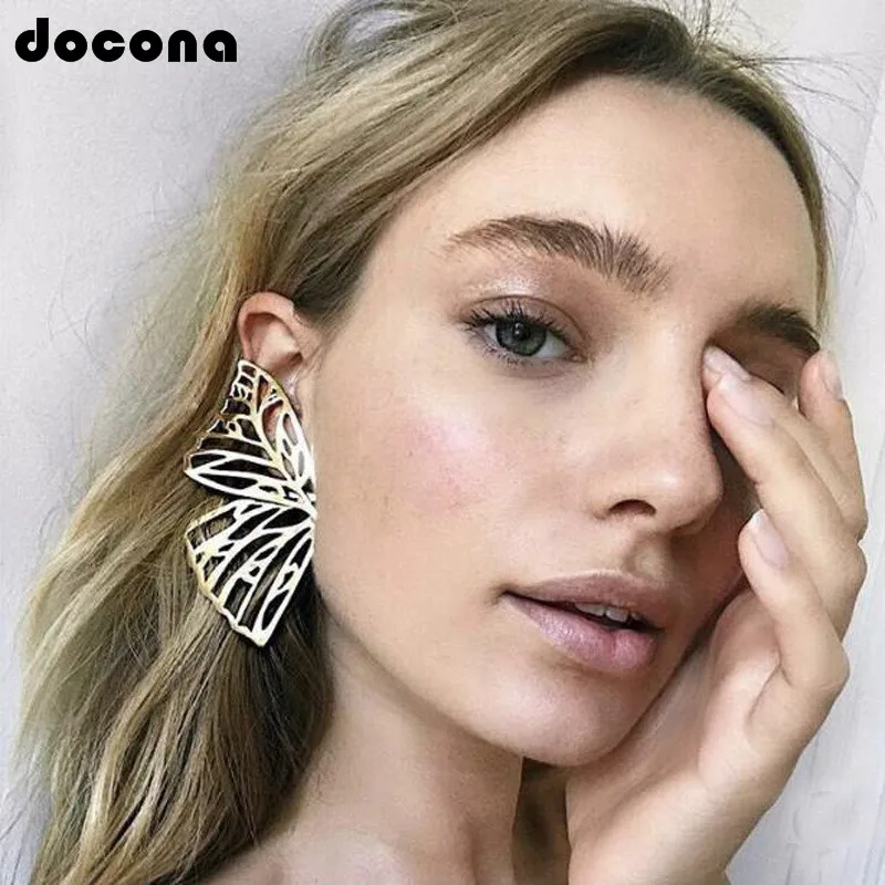 Docona Womens Fashion Bohemian Butterfly Earring Gold Silver Hollow Butterflies Drop Earrings Pericing Statement Earring 6218
Docona Womens Fashion Bohemian Butterfly Earring Gold Silver Hollow Butterflies Drop Earrings Pericing Statement Earring 6218