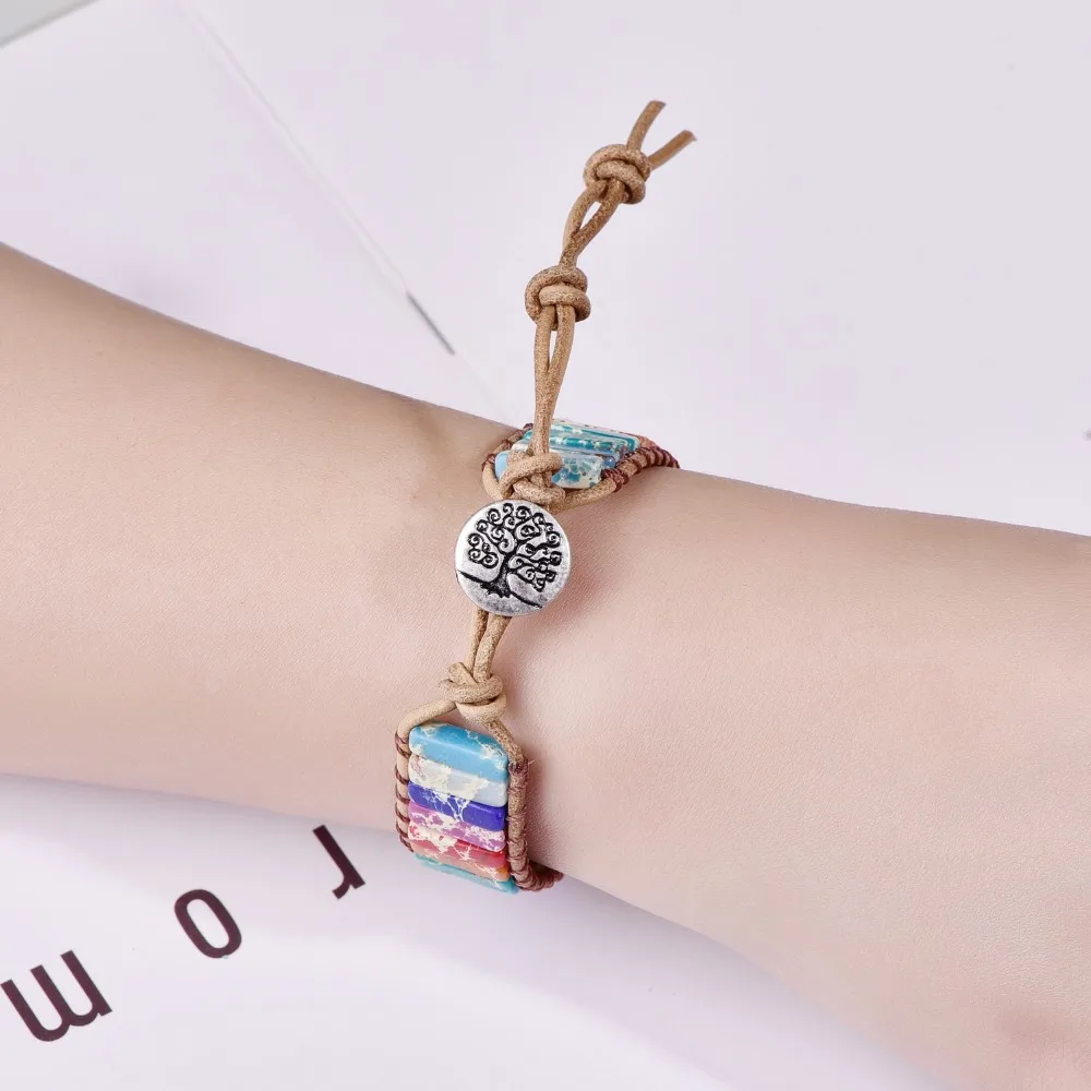Fashion Tree of Life Charms Leather Bangles Bracelet for Women Girl Fashion 7 Chakra Reiki Healing Natural Stone Yoga Bracelet
Fashion Tree of Life Charms Leather Bangles Bracelet for Women Girl Fashion 7 Chakra Reiki Healing Natural Stone Yoga Bracelet