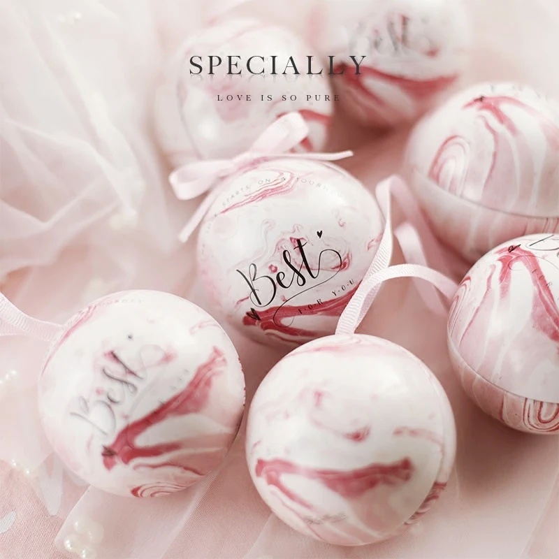 20Pcs/Lot Pink Marble Wedding Candy Balls European Style Candy Boxes Diameter 7cm Iron Gift Cases Ball Casamento Decor Supplies
20Pcs/Lot Pink Marble Wedding Candy Balls European Style Candy Boxes Diameter 7cm Iron Gift Cases Ball Casamento Decor Supplies