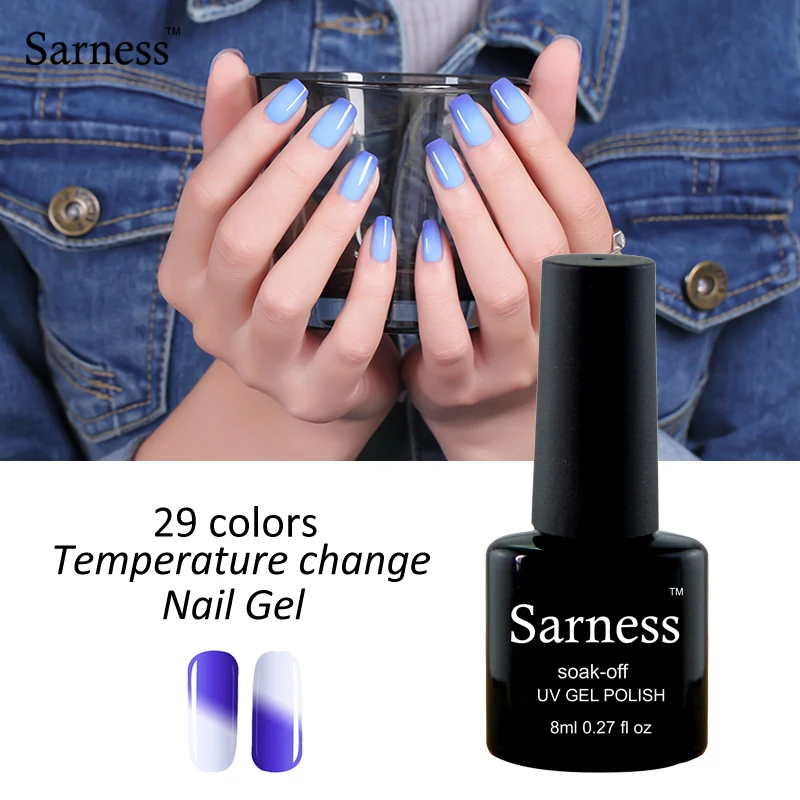 Sarness Gel Polish Heat Temperature Change Color Glaze Gel Varnish Soak Off UV Gel Nail Polish 8ml Gellak LED Nail Art Manicure
Sarness Gel Polish Heat Temperature Change Color Glaze Gel Varnish Soak Off UV Gel Nail Polish 8ml Gellak LED Nail Art Manicure