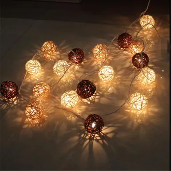 1.5M 10LEDs White Brown Rattan Ball LED String Lighting Holiday Christmas Wedding Party Curtain Decoration Lights Drop
1.5M 10LEDs White Brown Rattan Ball LED String Lighting Holiday Christmas Wedding Party Curtain Decoration Lights Drop