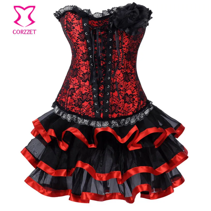 Corset Dress,Appliques Flowers Sexy Lace Brocade Bustier top with Tutu Skirt,S M L XL XXL,Red black white,Burlesque Club wear
Corset Dress,Appliques Flowers Sexy Lace Brocade Bustier top with Tutu Skirt,S M L XL XXL,Red black white,Burlesque Club wear