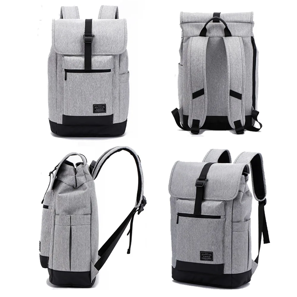 Рюкзак HeloFrn для мужчин и женщин вместительный холщовый рюкзак ноутбука