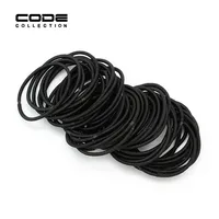 50Pcs/Set Black Elastic Hairbands for Girls Fashion Women Scrunchie Gum for Hair Accessories Elastic Hair Bands image