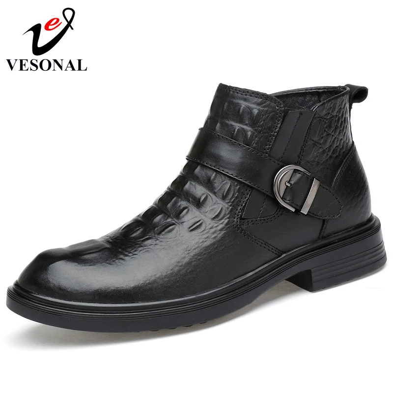 VESONAL Brand Cow Leather Fashion Popular Boots Male Shoes Adult 2018 New Winter Casual Business Footwear Elegant Design
VESONAL Brand Cow Leather Fashion Popular Boots Male Shoes Adult 2018 New Winter Casual Business Footwear Elegant Design