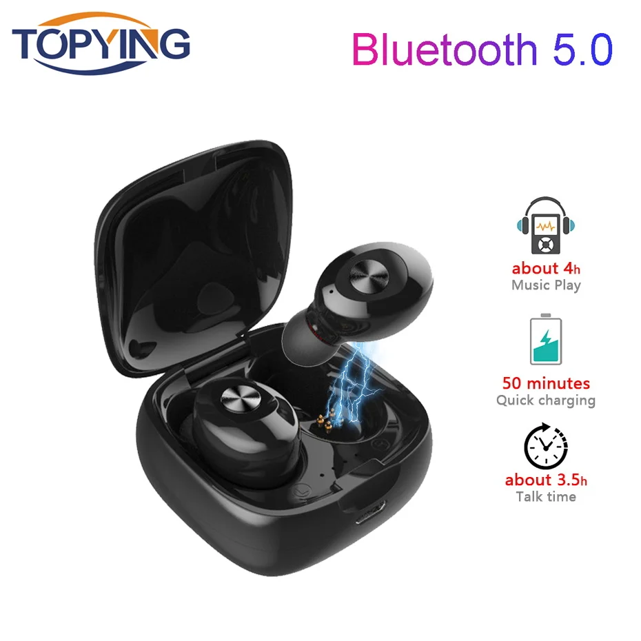 XG12 TWS Bluetooth 5.0 Earphone Stereo Wireless Earbus HIFI Sound Sport Earphones Handsfree Gaming Headset with Mic for Phone
XG12 TWS Bluetooth 5.0 Earphone Stereo Wireless Earbus HIFI Sound Sport Earphones Handsfree Gaming Headset with Mic for Phone