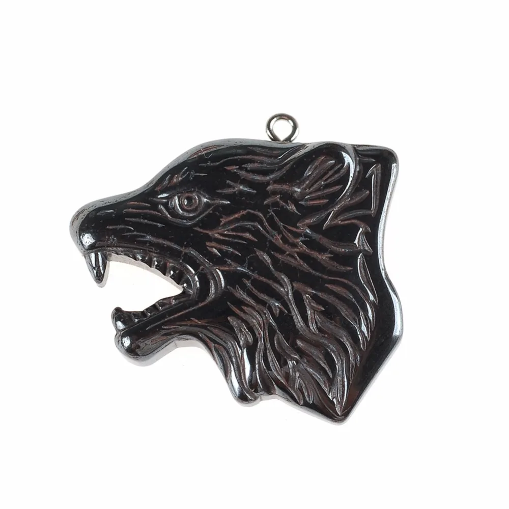 Natural stone Hematite Wolf Head Pendant 36*31mm Non-Magnetic Zinc Alloy Bead Jewelry DIY Necklace accessories For Women Men
Natural stone Hematite Wolf Head Pendant 36*31mm Non-Magnetic Zinc Alloy Bead Jewelry DIY Necklace accessories For Women Men
