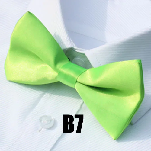 Image Promotion Fashion bow Ties Solid Color Bowtie Neckwear Adjustable cheap Mens Bow Tie Polyester Pre Tied Tuxedo green