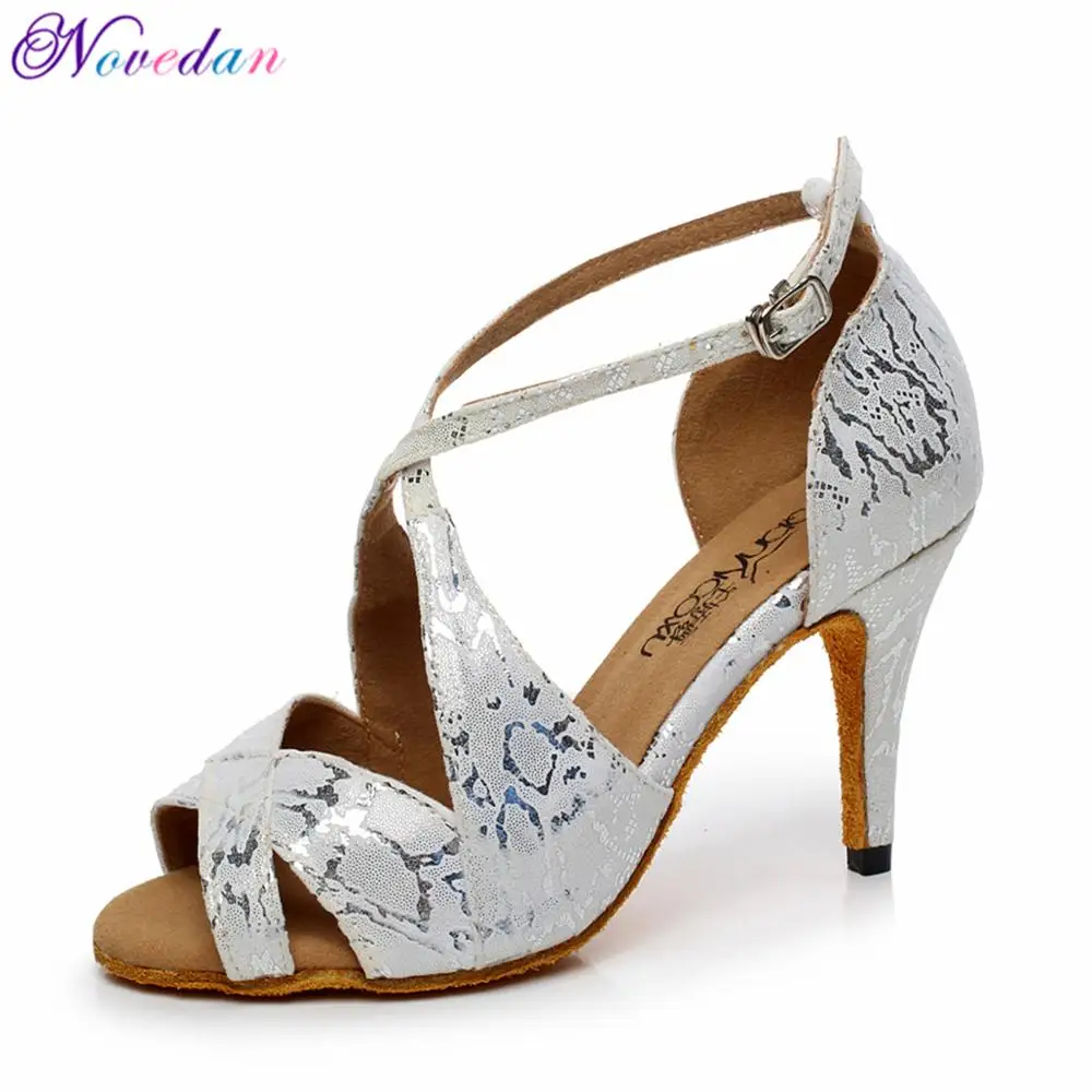 

Women Latin Ballroom Dance Shoes Female Salsa Sandal Soft Sole Kizomba Samba Tango Dance Shoes High Heels 5cm/6cm/7.5cm/8.5cm