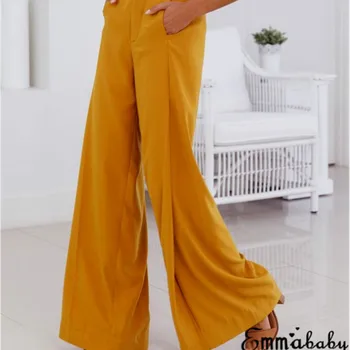 Fashion Women Palazzo Pants 2018 Women Casual Pants Yellow White High Waist Wide Leg Pants
Fashion Women Palazzo Pants 2018 Women Casual Pants Yellow White High Waist Wide Leg Pants