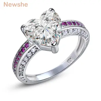 Newshe 3 Ct Grand Wedding Ring For Women Solid 925 Sterling Silver Engagement Band Heart Shape AAA Zirconia Gift Jewelry JR4827
Newshe 3 Ct Grand Wedding Ring For Women Solid 925 Sterling Silver Engagement Band Heart Shape AAA Zirconia Gift Jewelry JR4827