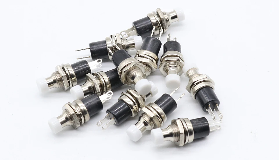 Description Picture 2 of itemIMC Hot 10Pcs White Cap SPST Momentary Mini Pushbutton Switch DC 50V 0.3A