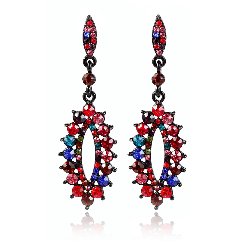 Свадебные украшения Дизайн вода Кристалл Rhinestone серьги Роскошные для Для женщин