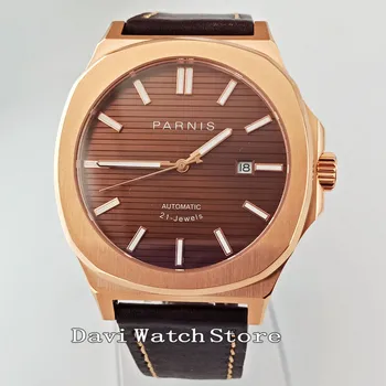 43mm Rose Gold Case Brown Dial Simple Mens 21 jewels Miyota Automatic Watch 2714
43mm Rose Gold Case Brown Dial Simple Mens 21 jewels Miyota Automatic Watch 2714