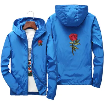 Embroidery Rose Flower windbreaker Jacket men Hooded bomber jacket Skin Mens Jackets windbreaker child size+adult Big Size 7XL
Embroidery Rose Flower windbreaker Jacket men Hooded bomber jacket Skin Mens Jackets windbreaker child size+adult Big Size 7XL
