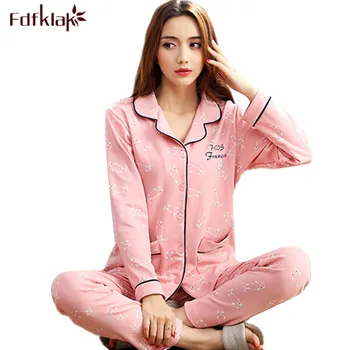 Fdfklak High Quality Women's Suits Autumn Winter Pajamas Long Sleeve Cotton Pijama Plus Size Sleepwear for Women Pyjamas M-3XL
Fdfklak High Quality Women's Suits Autumn Winter Pajamas Long Sleeve Cotton Pijama Plus Size Sleepwear for Women Pyjamas M-3XL
