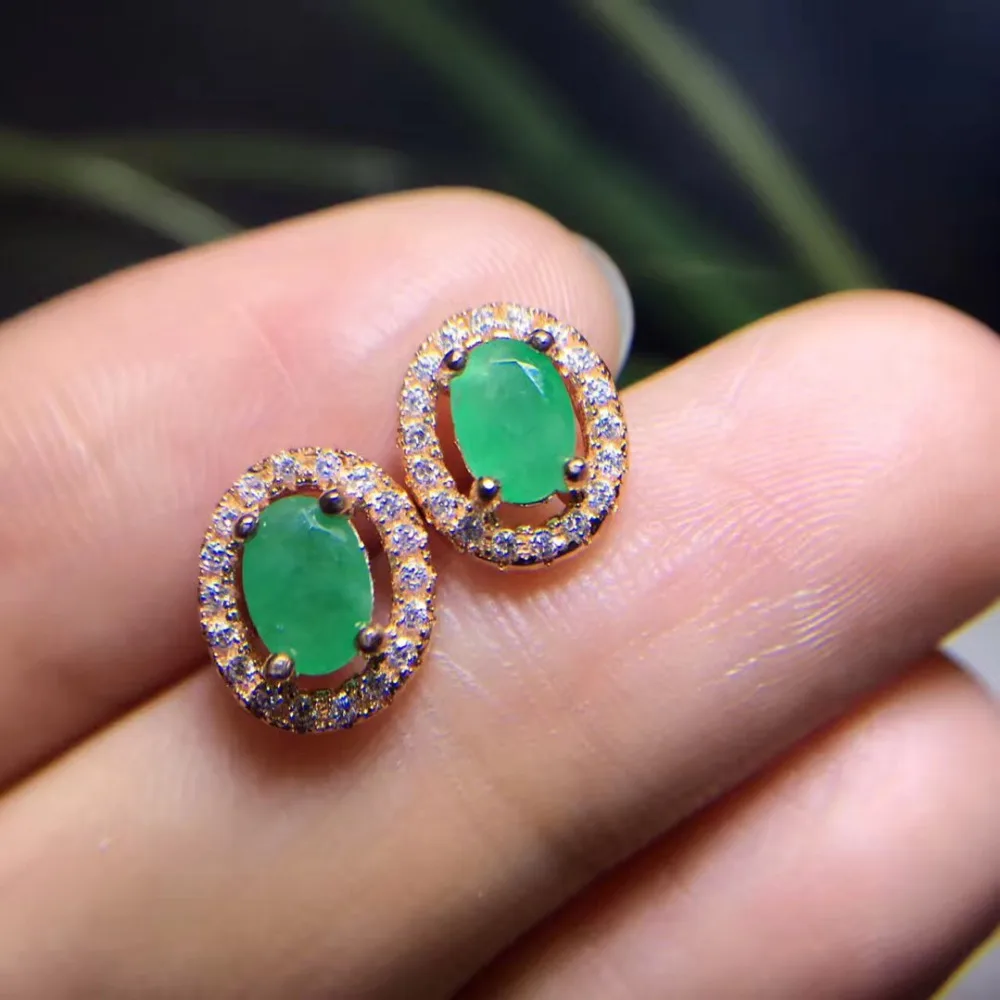 2017 Rushed Qi Xuan_Fashion Jewelry_Colombia Green Stone Oval Earrings_Rose Gold Color Green Earrings_Factory Directly Sales
2017 Rushed Qi Xuan_Fashion Jewelry_Colombia Green Stone Oval Earrings_Rose Gold Color Green Earrings_Factory Directly Sales